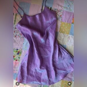 SOLD - Vintage Purple Mini Slip Dress
